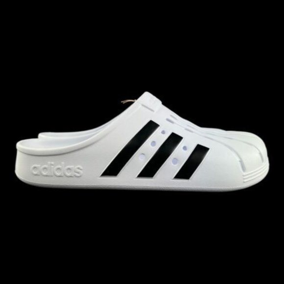 Adidas Adilette White Black Clogs FY8970 Men´s Sizes 8 - 13 - Shoes